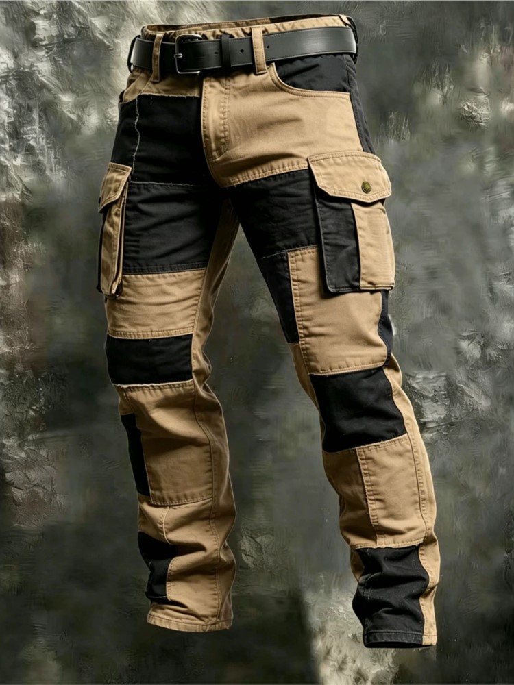 Outdoor Lighting Jersey - 綿男性カーゴパンツカーキカジュアル男性戦術ジョガーカーゴマルチポケットファッション黒軍用ライトパンツ作業服作業服