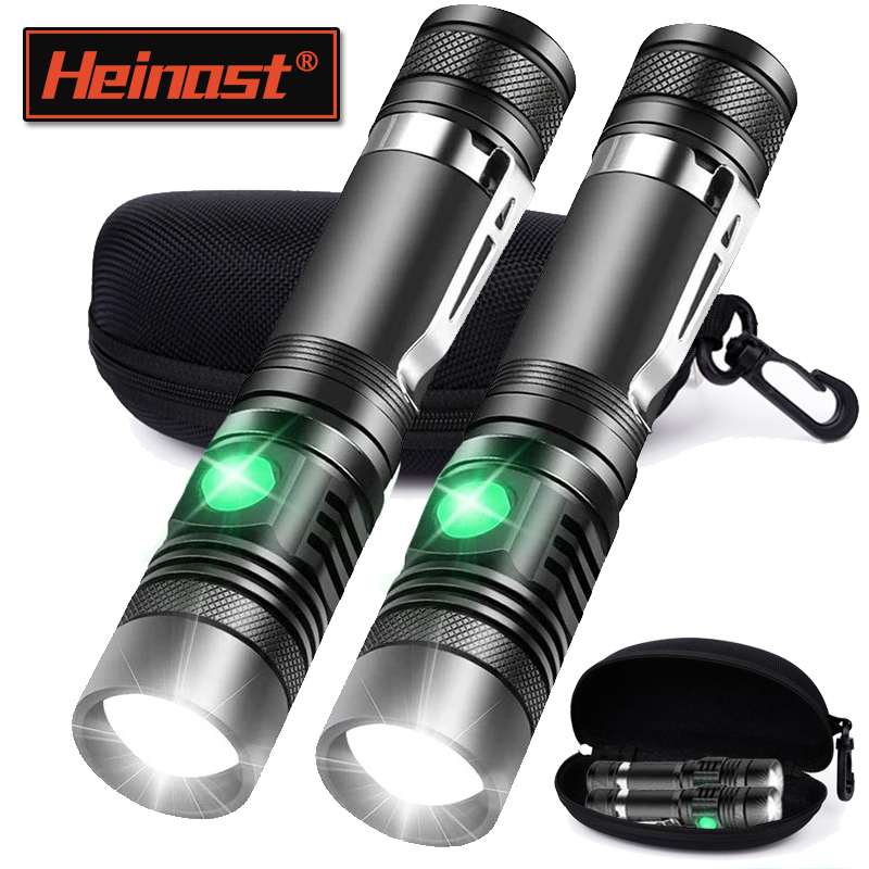 Outdoor Lighting Usa - 充電式 T6 ハンドヘルド懐中電灯使用 18650 ズームトーチポータブルキャップクランプヘッドランプペンクリップ作業灯屋外懐中電灯