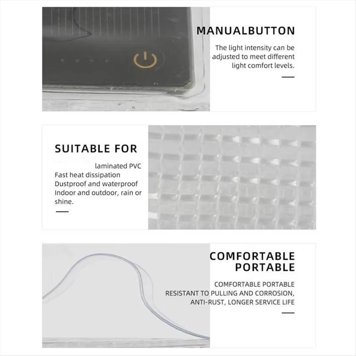 Outdoor Lighting On Sale - （セール中）ソーラー充電式LEDキャンプライト、屋外ランタン、携帯用圧縮エアピローライト、ハイキングや緊急時用