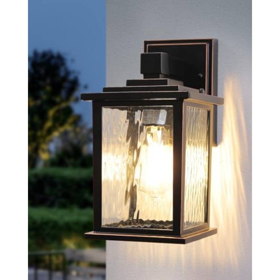 Outdoor Lighting For Front Of House - 12インチの屋外ポーチライト、クラシックなオイルラブブロンズ屋外壁掛けランタン、家、玄関、エントランス用のハードワイヤード屋外照明