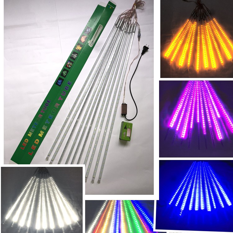 Outdoor Lighting Youtube - 30/50/80センチメートル屋外流星シャワー雨10 ledストリングライト防水のツリークリスマスウェディングパーティーホリデーデコレーション