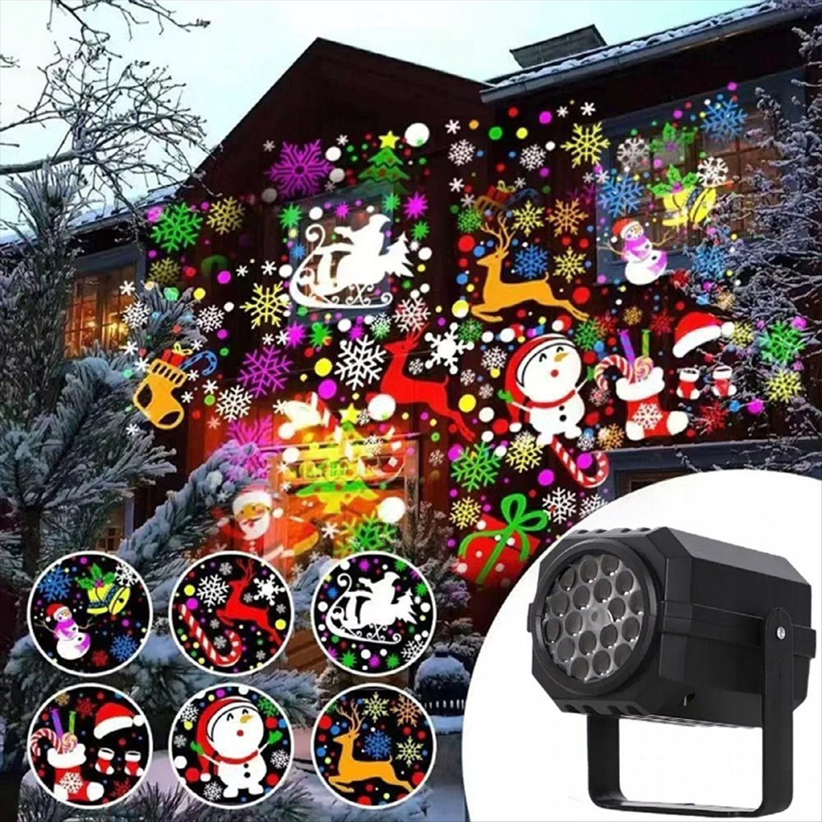 Outdoor Lighting On Sale - (セール中) クリスマスプロジェクターライト 屋外ホリデー用 16パターンスライドLEDプロジェクションランプ 屋内パーティー用