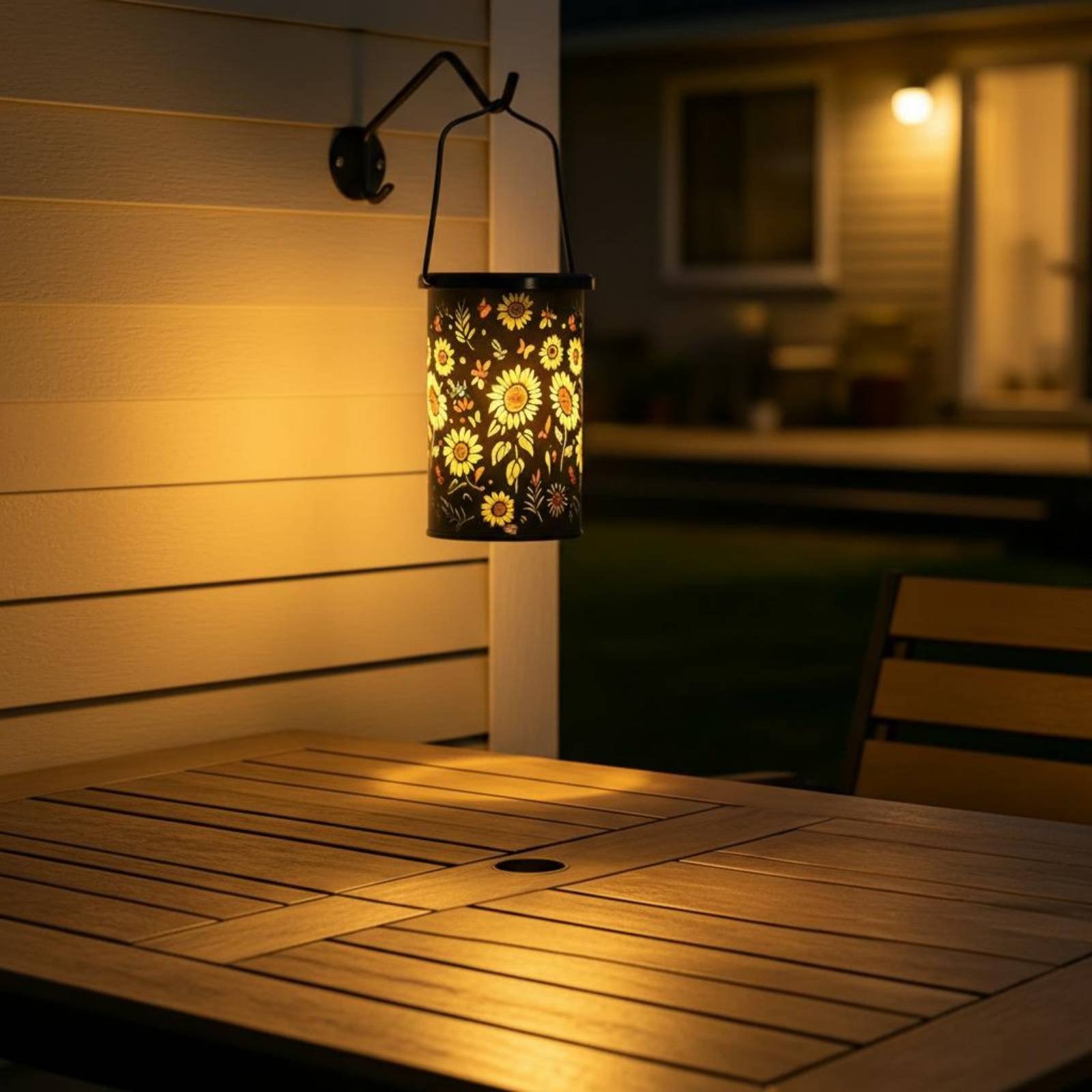 Outdoor Lighting Design - 花柄ランタン ヴィンテージデザイン 吊り下げ式ソーラーランタン エッチングソーラーランプ LED屋外照明 パティオ用装飾カットアウトパターン
