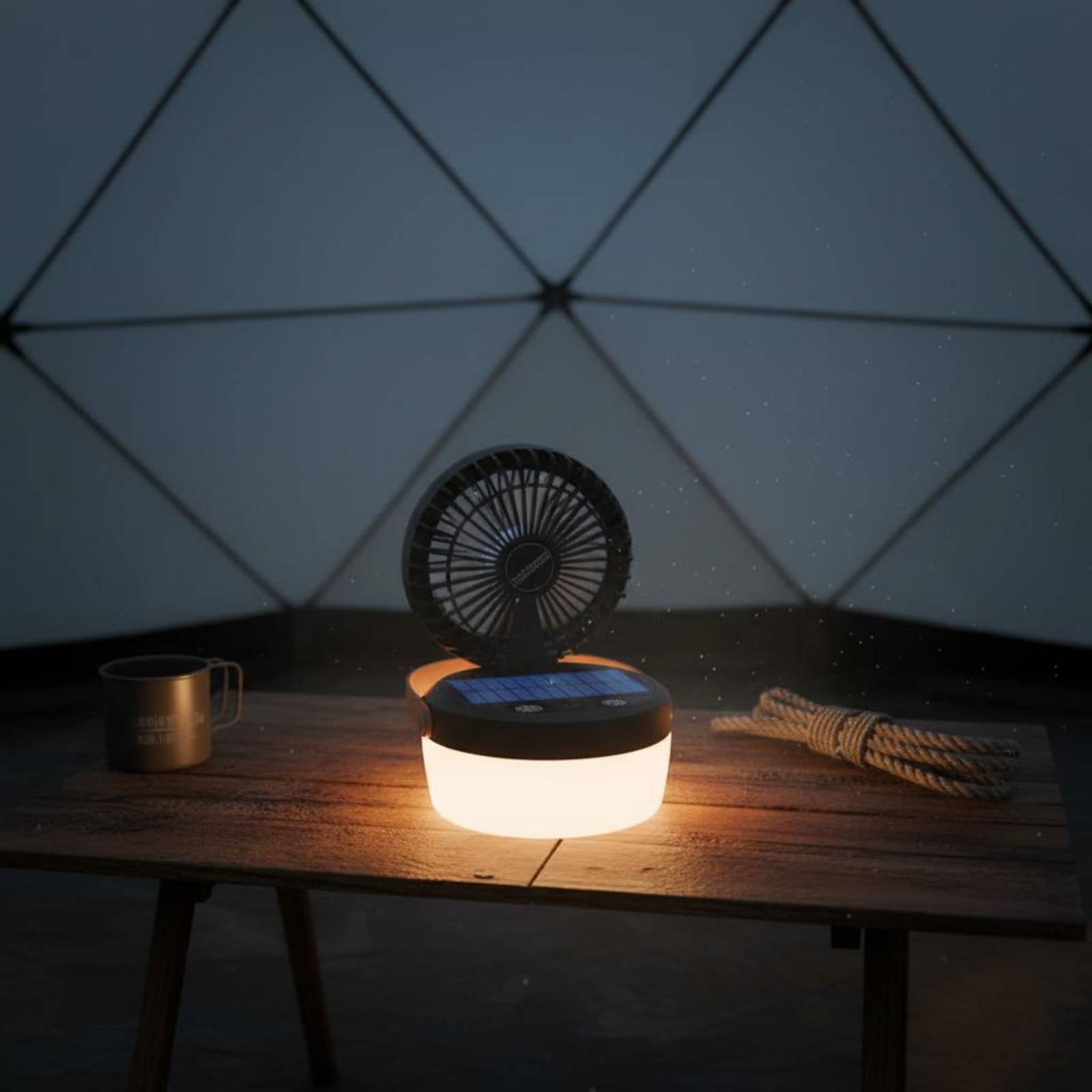 Outdoor Lighting Design - ソーラーキャンプファンランタン折りたたみ式デザイン三機能キャンプランタンアウトドアギアキャンパー用吊り下げハンドル
