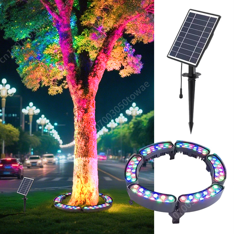 Outdoor Lighting On Trees - ソーラーハグツリーライトIP65防水DMX512 60W自動オン/オフ屋外景観照明12w Rgbwカラフルガーデンスポットライト