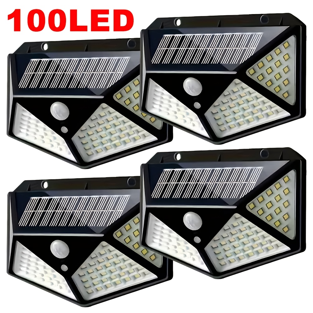 Outdoor Lighting Quality - 100LED屋外ソーラーガーデンライト、屋外モーションセンサーライト、防水ソーラーウォールランプ（庭、フェンス、庭園、通路、階段用）