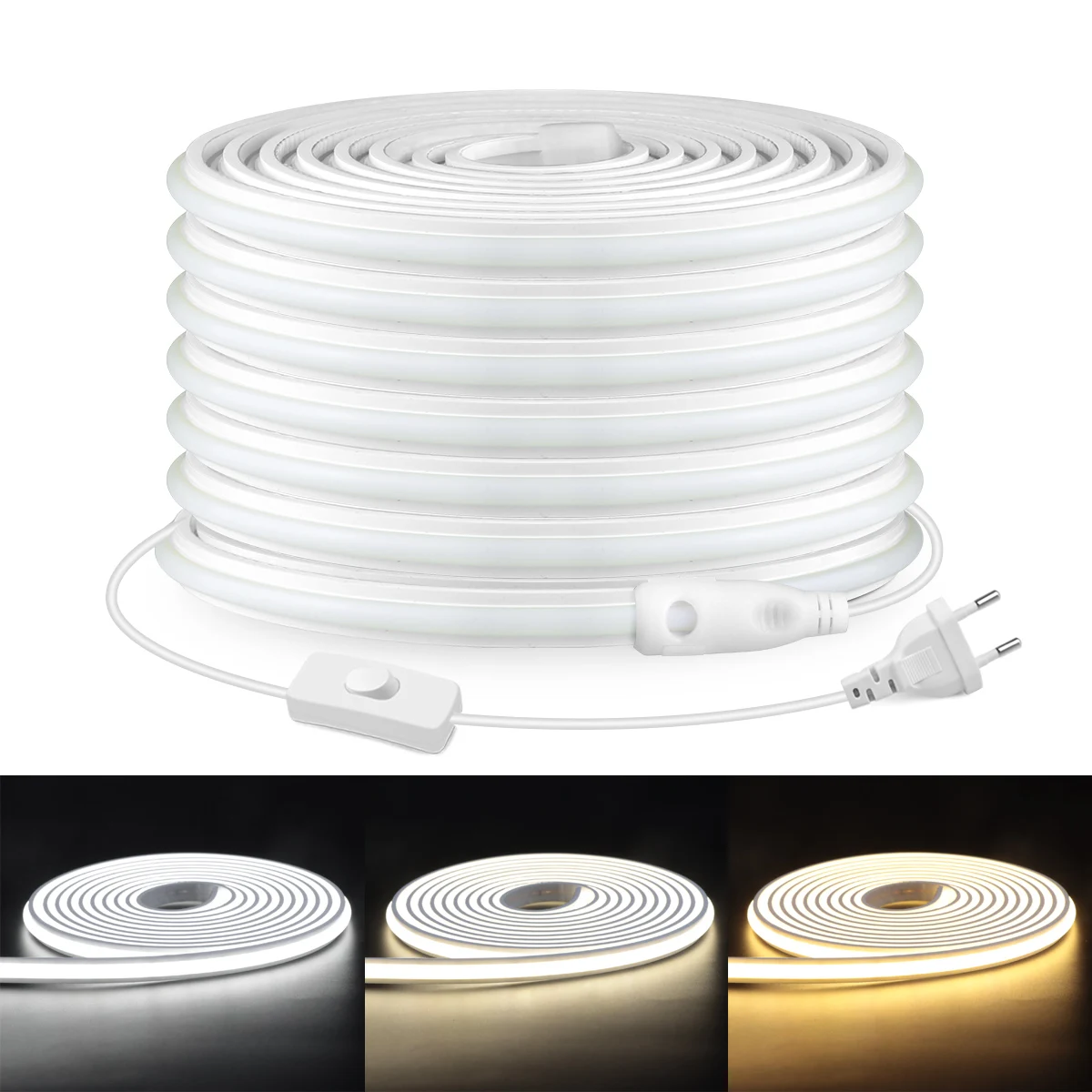 Outdoor Lighting Youtube - 220V リアルシリコンチューブライト COB ネオン LED テープ耐熱防水裏面自己粘着デザイン屋内屋外デコ用