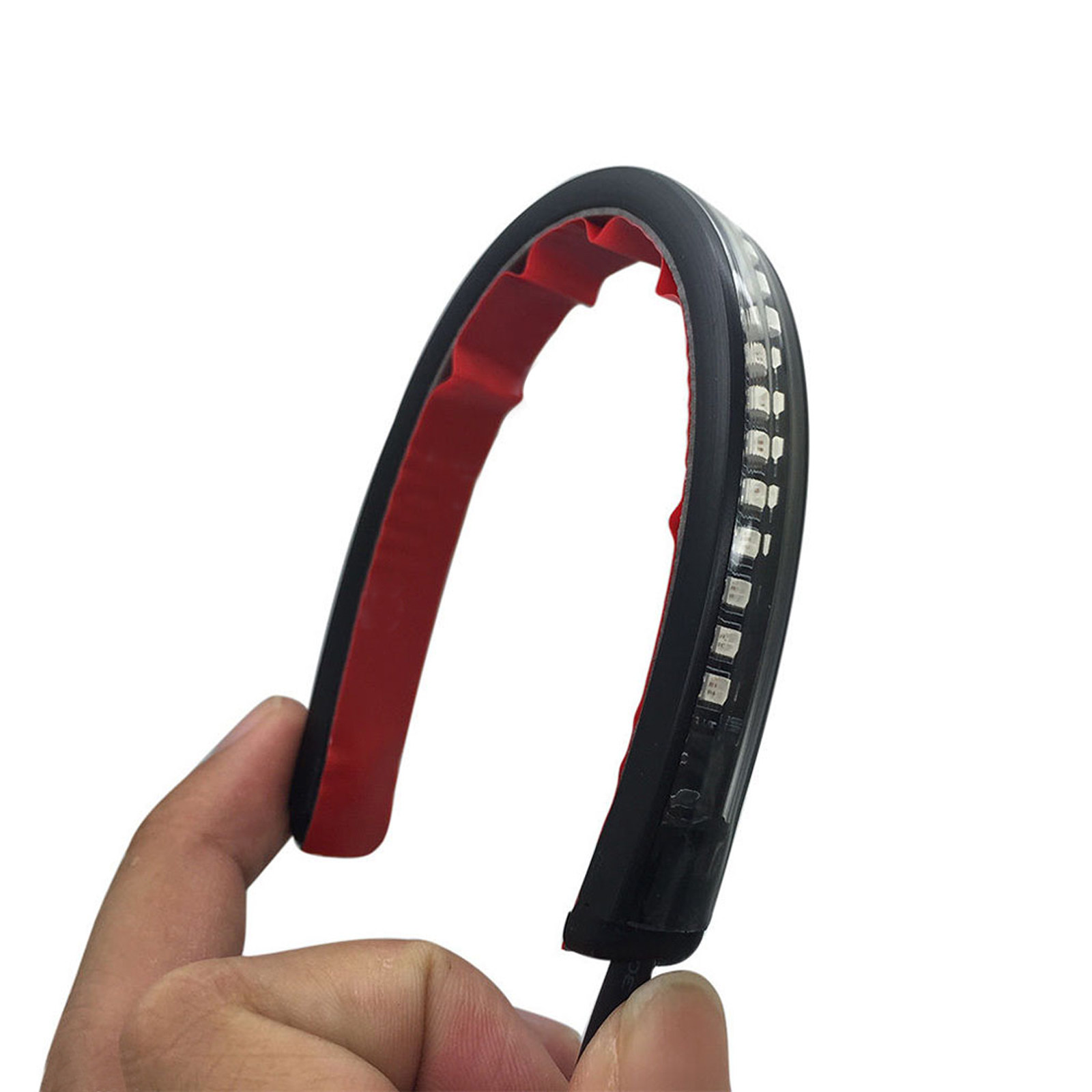 Waterproof Led Strip - 32Smd 3528 レッド防水ユニバーサルフレキシブルLEDテールブレーキシグナルランニングライトストリップナンバープレートランプ（バイク、ATV、車用）