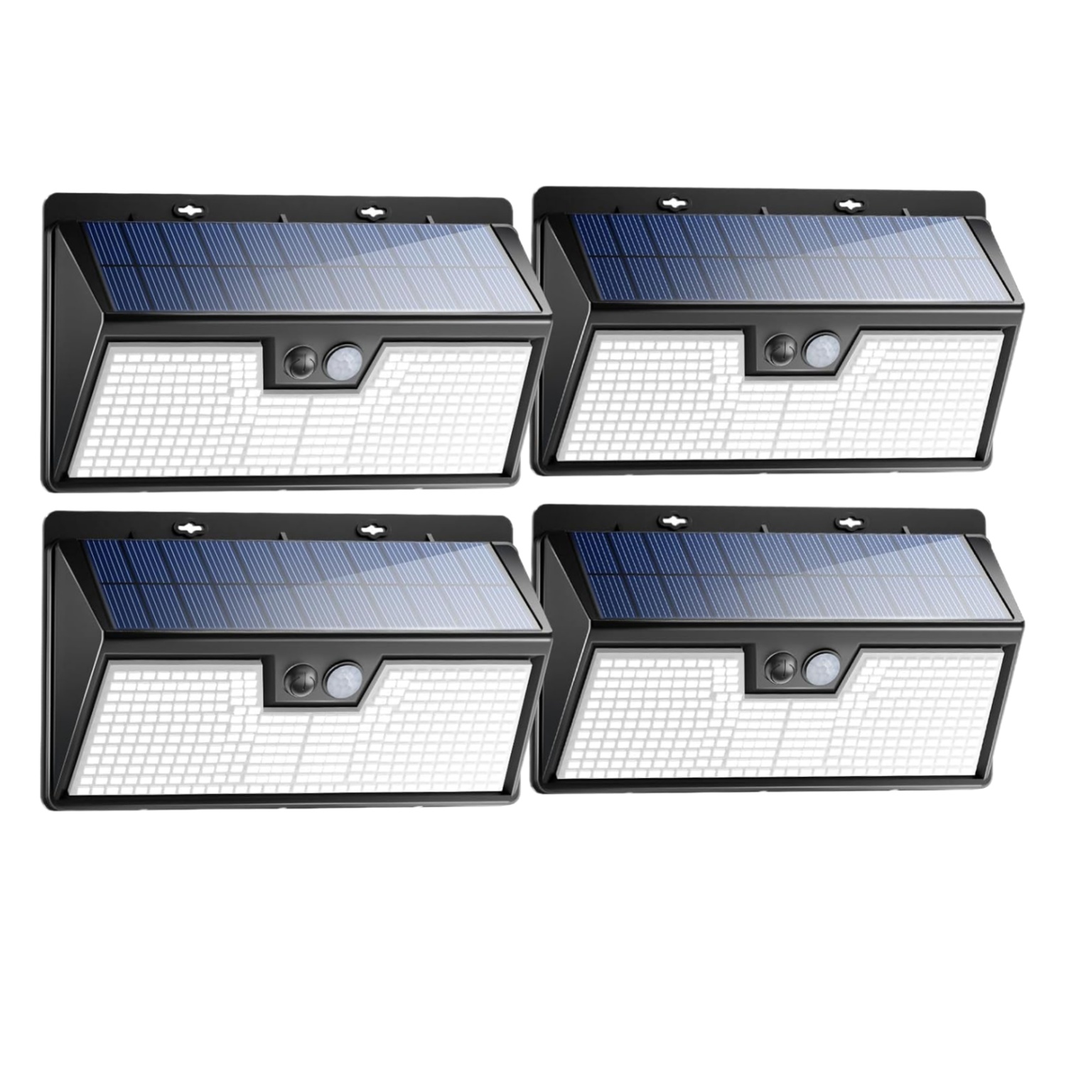 Outdoor Lighting For Front Of House - ソーラーライト屋外モーションセンサー、3モード318LEDソーラーパワーフェンスウォールライトIP65防水、屋外デッキヤードパティオハウス