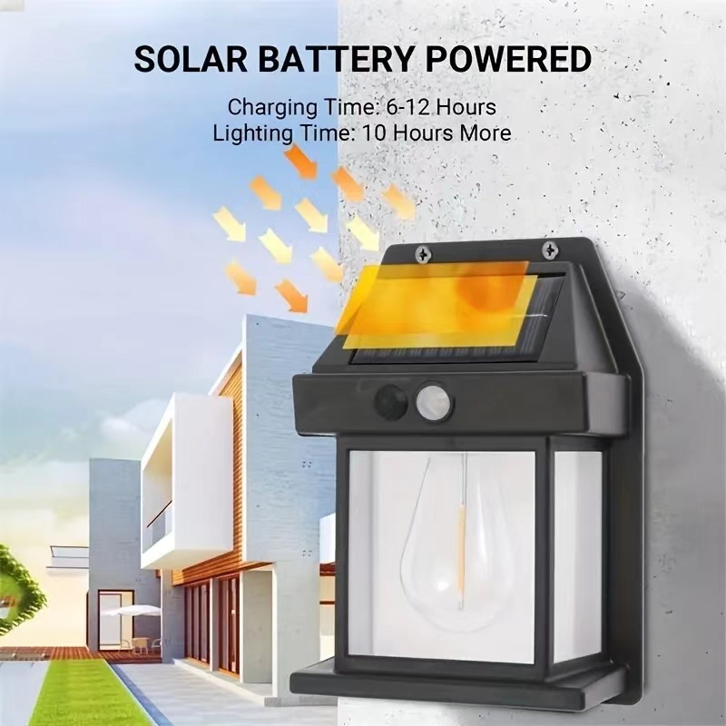 Outdoor Lighting For Front Of House - ソーラー屋外防水 LED ウォールライト強力な太陽エネルギーランプ、光センサー付き、庭、庭、フェンス、家の装飾用