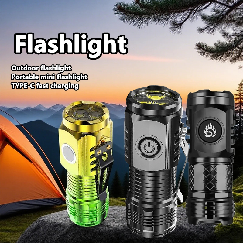 Outdoor Lighting Usa - 超高輝度ミニ LED 懐中電灯トーチ充電式釣り照明ランタン強力な屋外キャンプランプ子供の懐中電灯