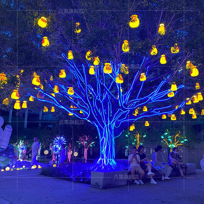 福袋提灯、木の上の金袋、福提灯、提灯、屋外の爆竹ライト、柿 - Outdoor Lighting On Trees のレビューと価格