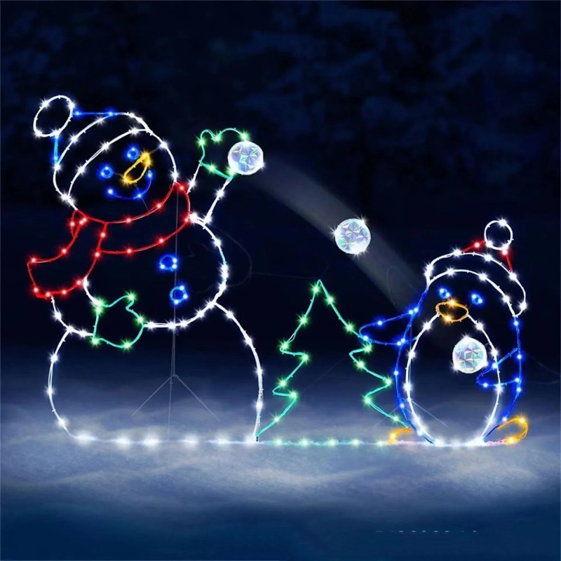 雪玉ライト LED 光る雪だるま クリスマス 防水 屋外 庭 - Outdoor Xmas Lighting Ideas のレビューと価格