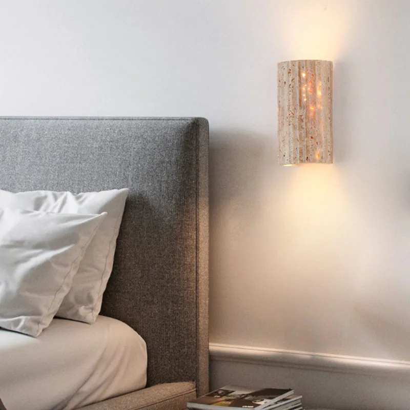 黄色のトラバーチン石の壁掛けランプ、店舗、レストラン、カフェ - Outdoor Lighting For Front Of House のレビューと価格