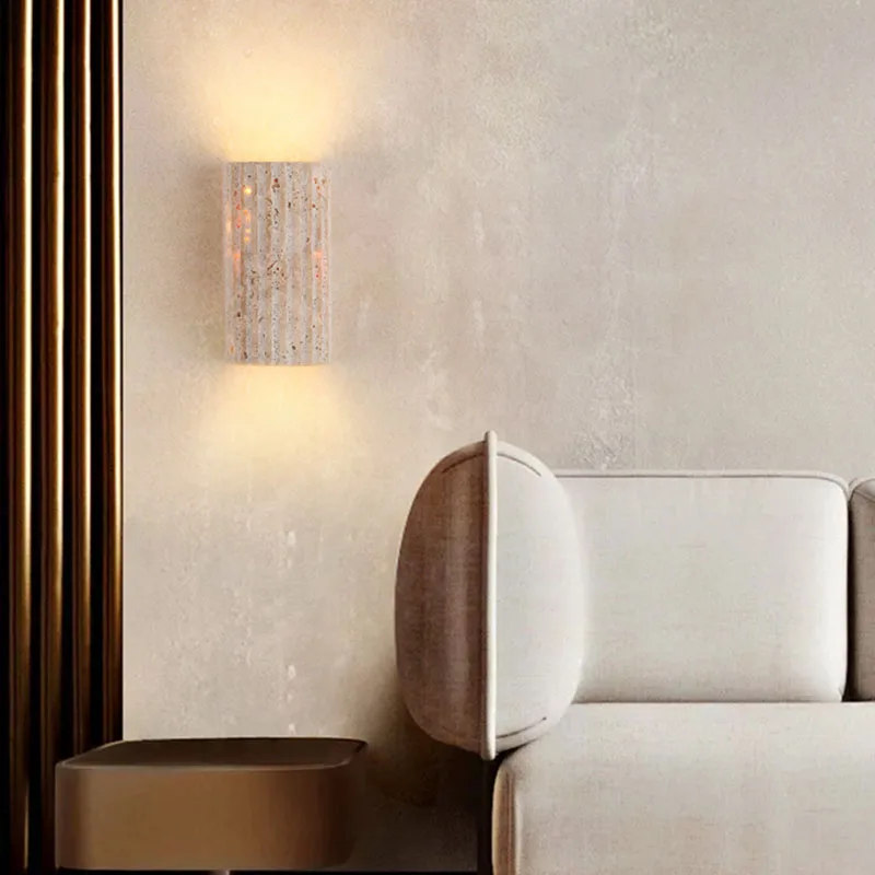 黄色のトラバーチン石の壁掛けランプ、店舗、レストラン、カフェ - Outdoor Lighting For Front Of House のレビューと価格