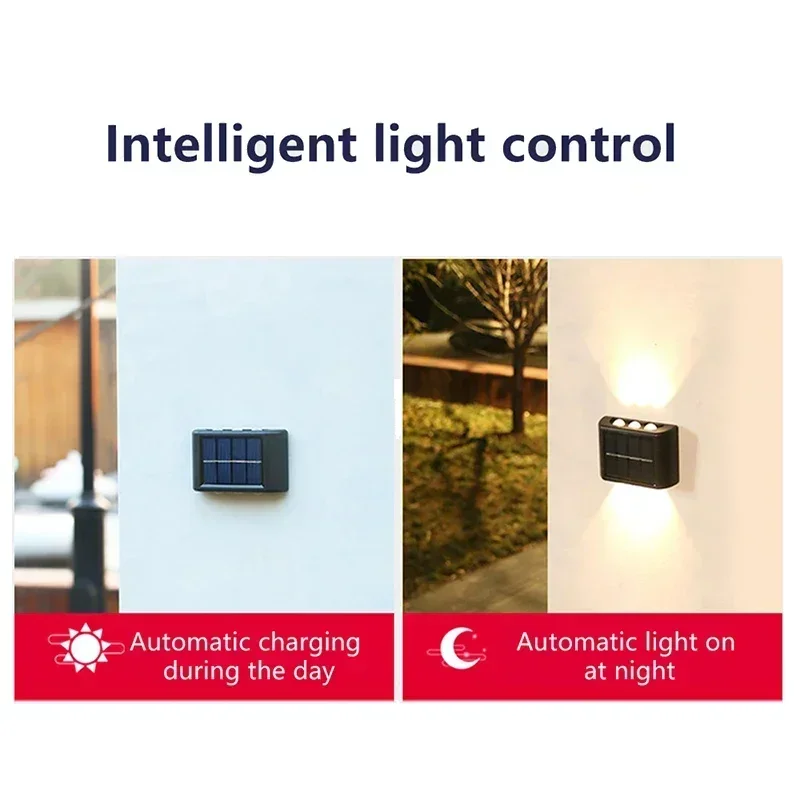 LEDソーラーライト 屋外防水 ソーラーウォールランプ 上下 - Outdoor Lighting Design のレビューと価格