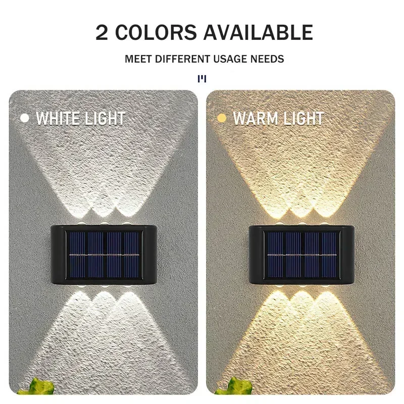 LEDソーラーライト 屋外防水 ソーラーウォールランプ 上下 - Outdoor Lighting Design のレビューと価格