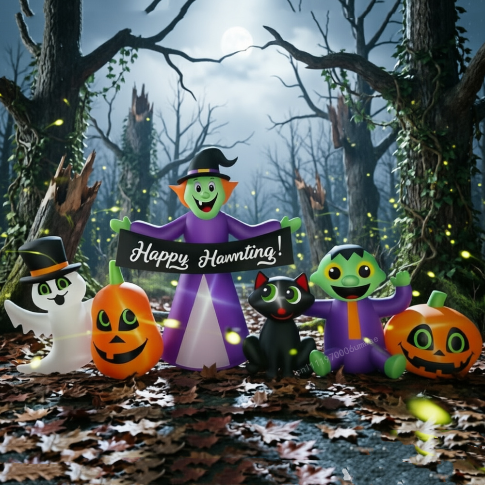 2.4M ハロウィン インフレータブル魔女ゴーストパンプキン - Outdoor Lighting For Front Of House のレビューと価格