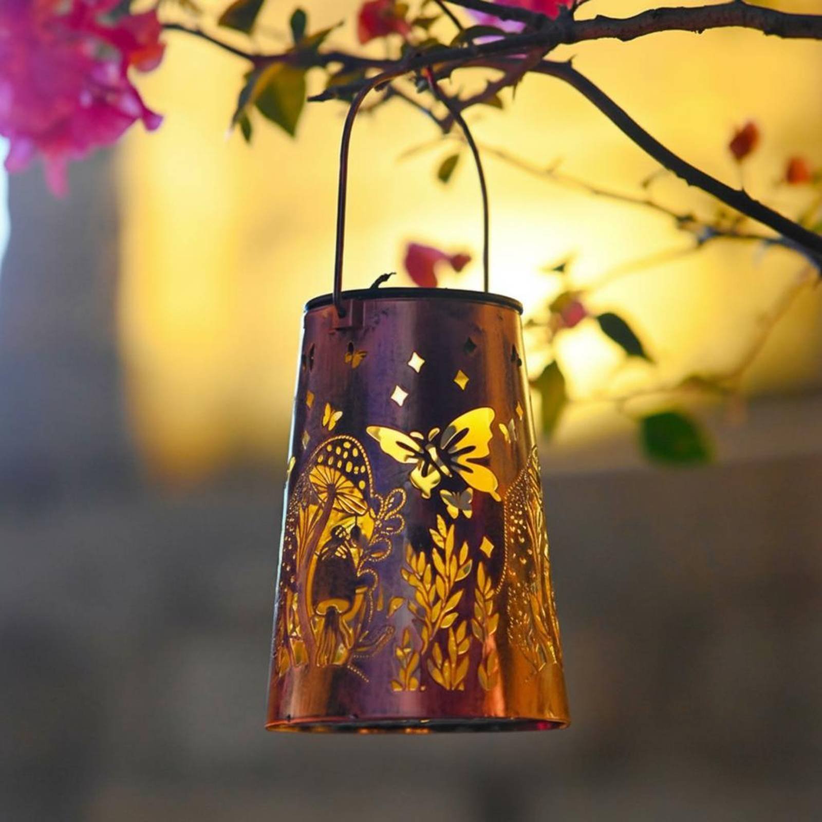 花柄ガーデンランタンパターンガーデン照明器具自動オン/オフ錬 - Outdoor Lighting Design のレビューと価格