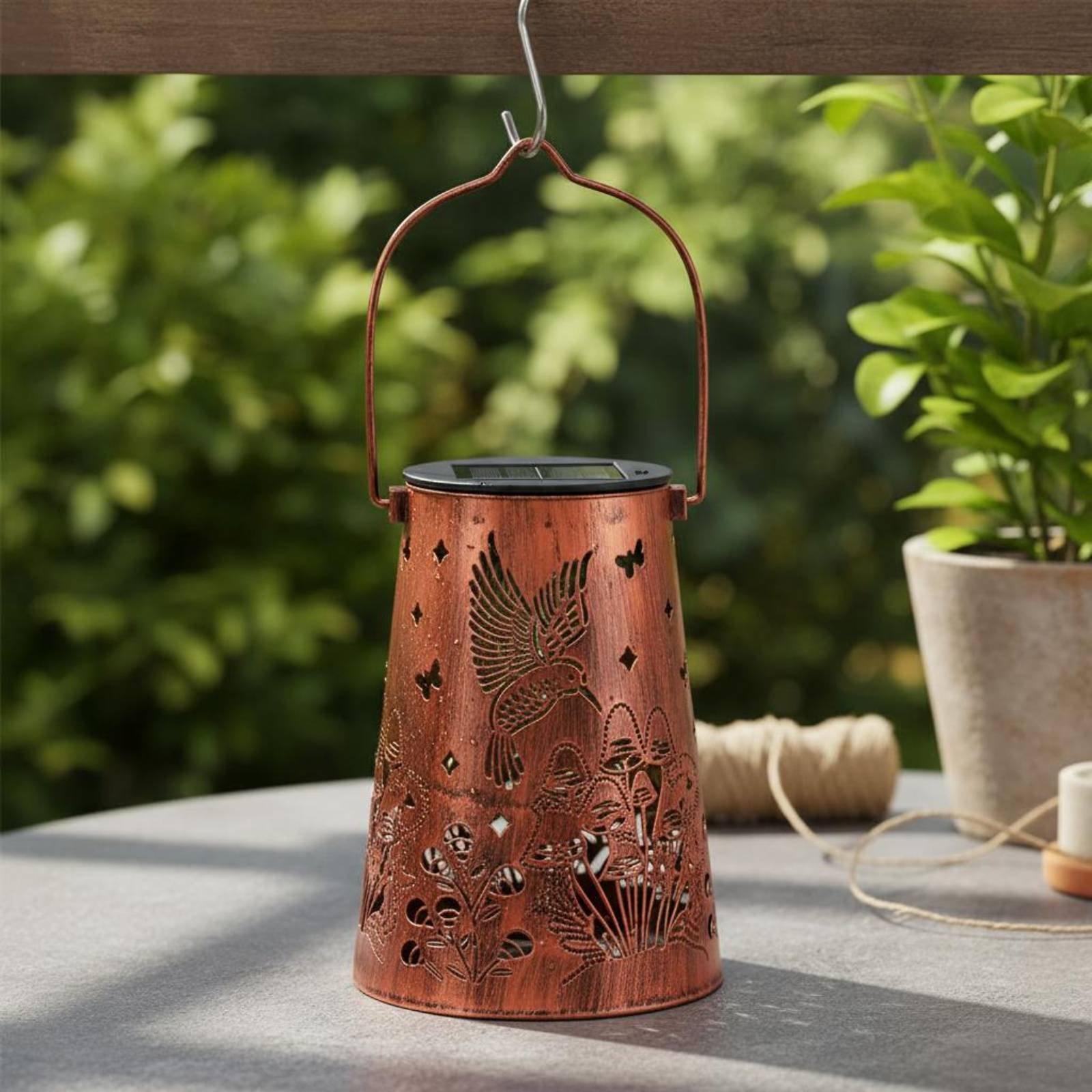 花柄ガーデンランタンパターンガーデン照明器具自動オン/オフ錬 - Outdoor Lighting Design のレビューと価格