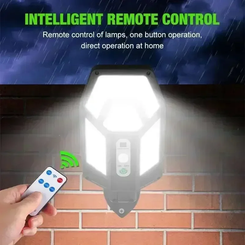 12000LM強力ソーラーウォールランプ、リモコン付き屋外I - Outdoor Lighting Quality のレビューと価格