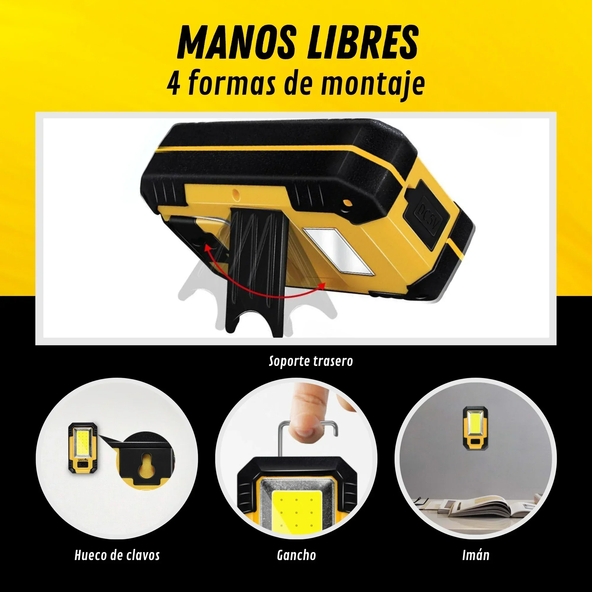 充電式 4000mAh 作業灯 超高輝度 COB フラッシュ - Outdoor Lighting Usa のレビューと価格