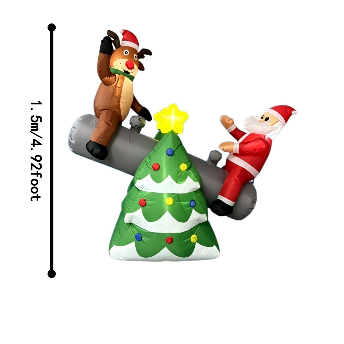 クリスマス用インフレータブルおもちゃ：サンタとトナカイのクリ - Outdoor Lighting On Trees のレビューと価格