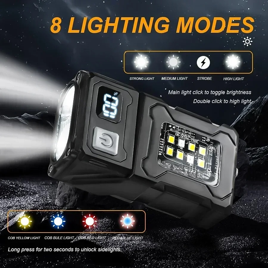 ミニ USB 充電 LED 懐中電灯テールマグネット COB - Outdoor Lighting Usa のレビューと価格