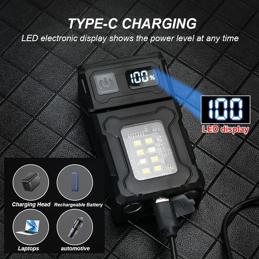 ミニ USB 充電 LED 懐中電灯テールマグネット COB - Outdoor Lighting Usa のレビューと価格
