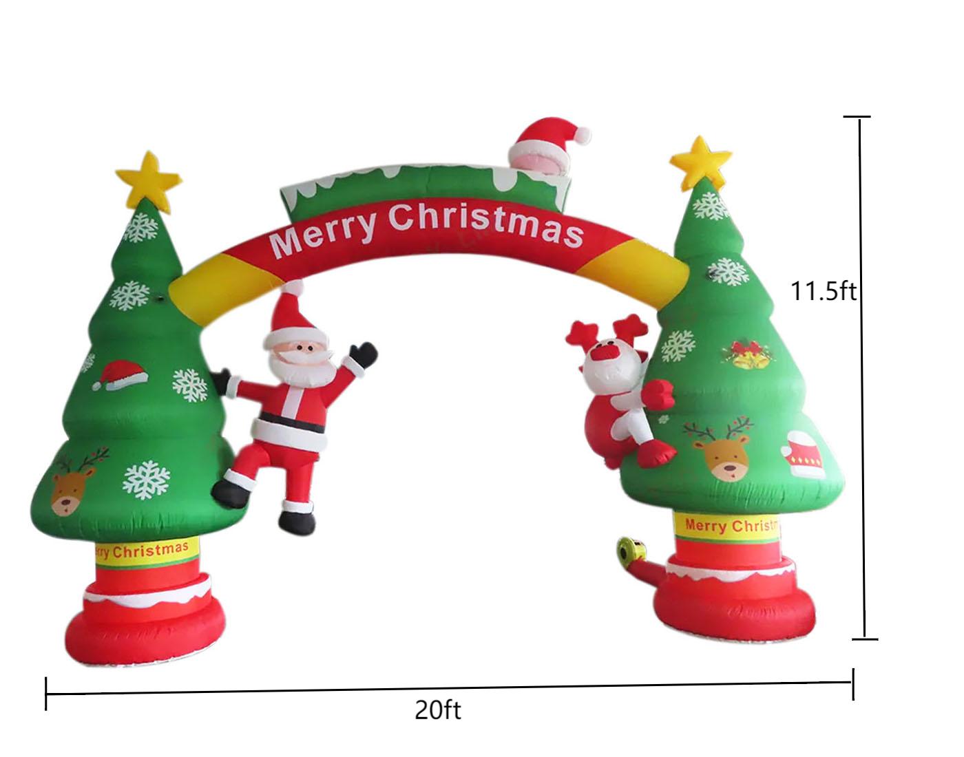 クリスマス用インフレータブルツリーアーチ、サンタクロースがツ - Outdoor Lighting On Trees のレビューと価格