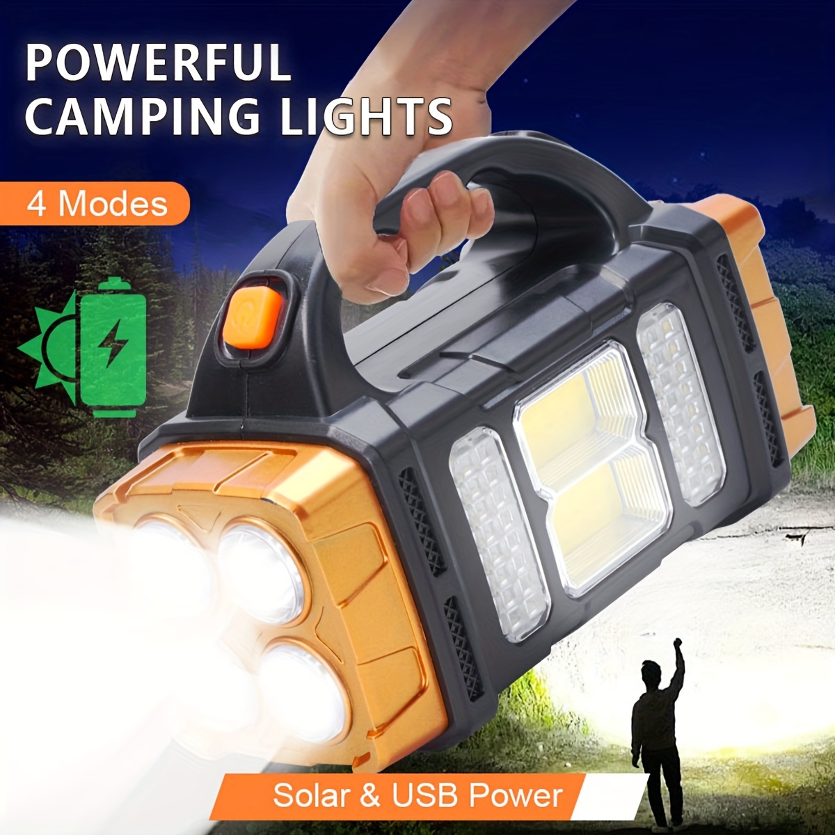 新しいアップグレード充電式ハイパワーソーラー LED 懐中電 - Outdoor Lighting Usa のレビューと価格