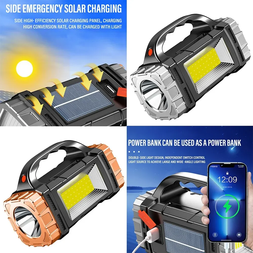 新しいアップグレード充電式ハイパワーソーラー LED 懐中電 - Outdoor Lighting Usa のレビューと価格