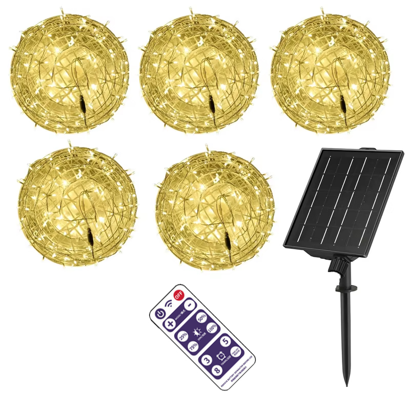 ソーラースフィアストリング装飾ライト、ツリー用クリスマスボー - Outdoor Lighting On Trees のレビューと価格