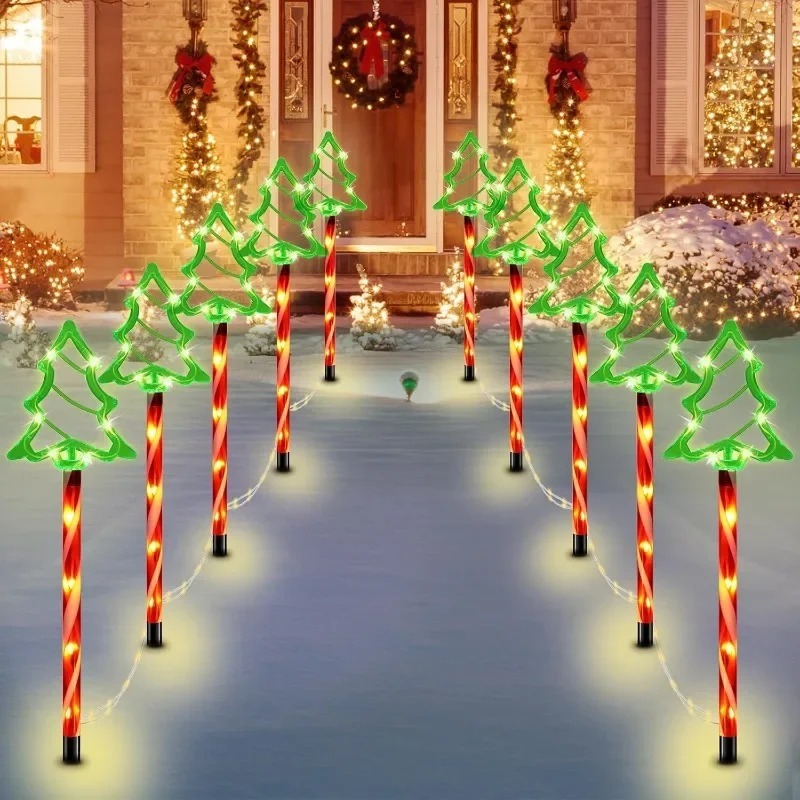 屋外用ソーラーツリーライト LEDグリーン クリスマスシルエ - Outdoor Lighting On Trees のレビューと価格