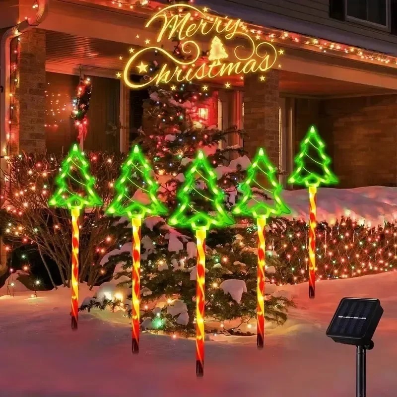 屋外用ソーラーツリーライト LEDグリーン クリスマスシルエ - Outdoor Lighting On Trees のレビューと価格