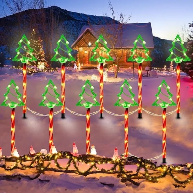 屋外用ソーラーツリーライト LEDグリーン クリスマスシルエ - Outdoor Lighting On Trees のレビューと価格