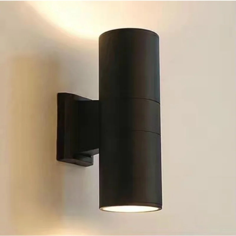 屋外用ウォールライト上下発光 ブラック/グレー 防水アルミ製 - Outdoor Lighting On Sale のレビューと価格