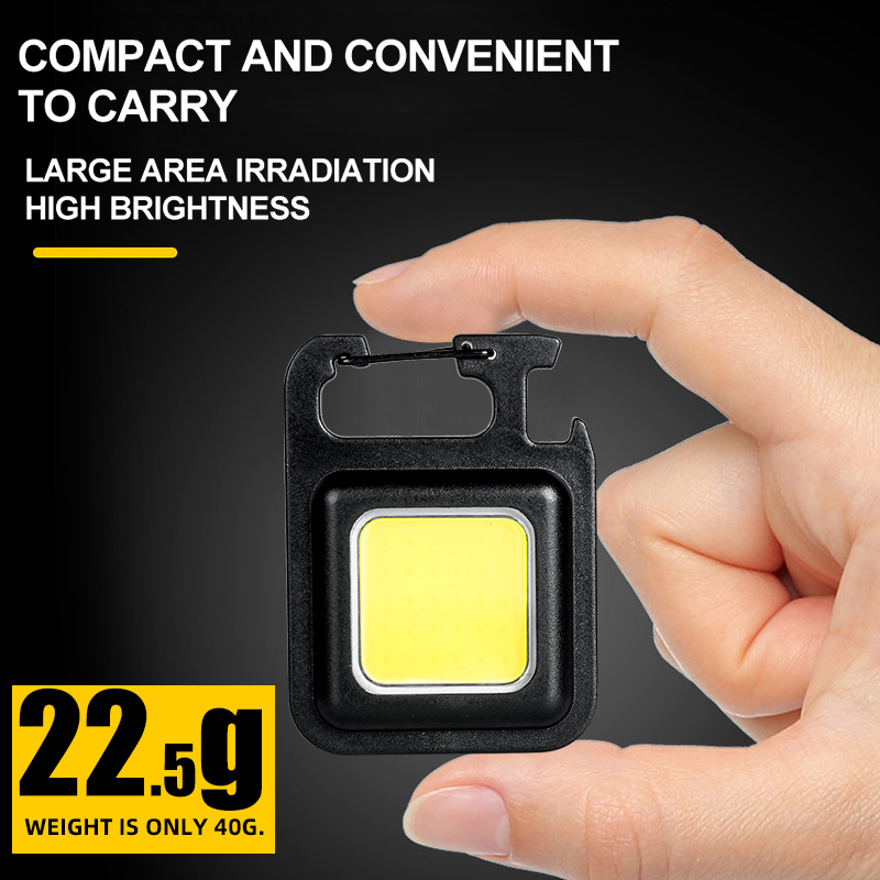 超高輝度で便利な携帯用ミニCOBキーホルダー懐中電灯、充電式 - Outdoor Lighting Usa のレビューと価格