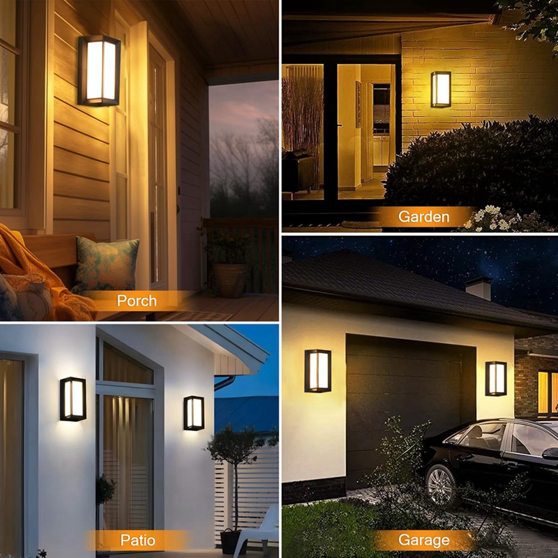 家の屋外用ウォールライト、LED屋外照明器具3色変更可能防水 - Outdoor Lighting For Front Of House のレビューと価格