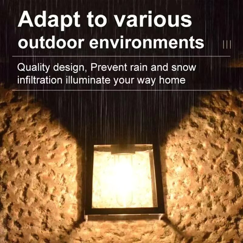 強力なソーラーウォールライト屋外防水 LED ランプハウスガ - Outdoor Lighting For Front Of House のレビューと価格