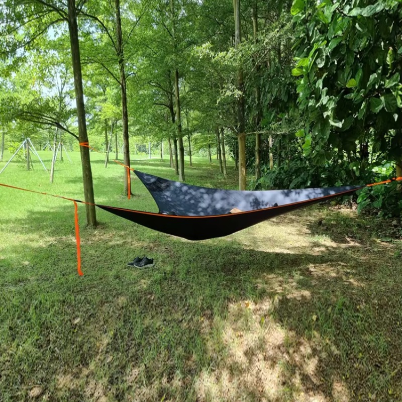 屋外キャンプ用三角ハンモック 折りたたみ式ポータブルメッシュ - Outdoor Lighting On Trees のレビューと価格