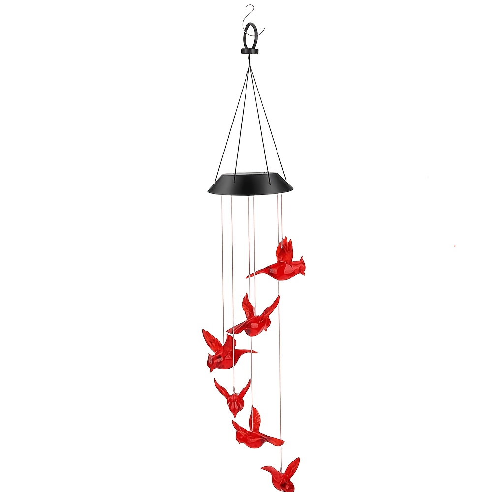 太陽光発電式の炎の鳥型風鈴ライト、屋外用、防水設計と鮮やかな - Outdoor Lighting Design のレビューと価格